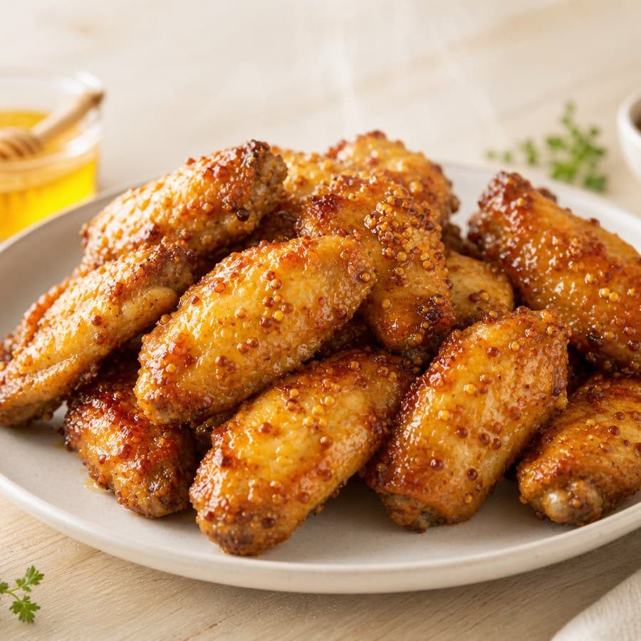Ailes de poulet miel-moutarde