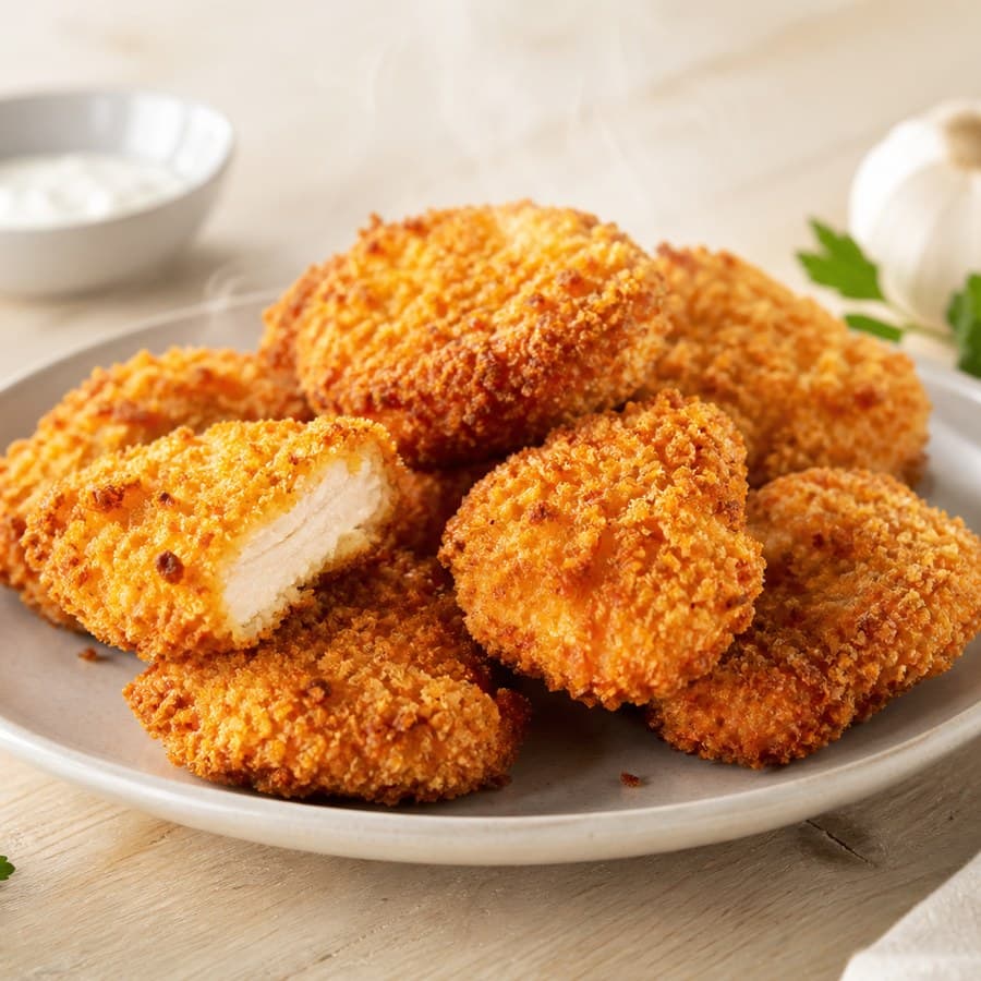 Nuggets de poulet maison, panure croustillante